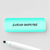 緑モダンシンプルターコイズグラデーション色 名札 (インサイチュ)