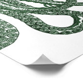 緑モダンタコのポスター ポスター (角)