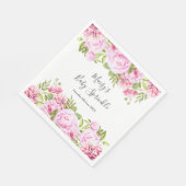 緑モダンバラガーデンベビーガールスプリンクル スタンダードランチョンナプキン (角)