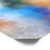 緑モダンピンク紫レッドイエローブルーカラフル ポスター (角)