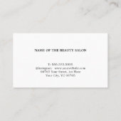 緑モダンフェイクはっきりした銀はさみ美容師 名刺 (裏面)