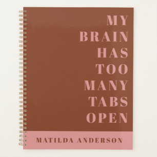 緑モダンミニマルとピンクのタイポグラフィ プランナー手帳