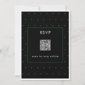 緑モダンミニマル40文字誕生日QR 招待状 (裏面)