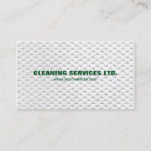 緑モダンユニーク白クリーニングサービス 名刺 (正面)