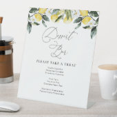 緑モダンレモンフローラデザートバー看板 台座サイン (インサイチュ)