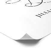 緑モダンレモンフローラミモサバー標識 ポスター (角)