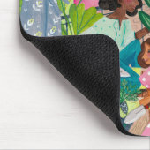 緑モダン人園芸イラストレーション マウスパッド (コーナー)