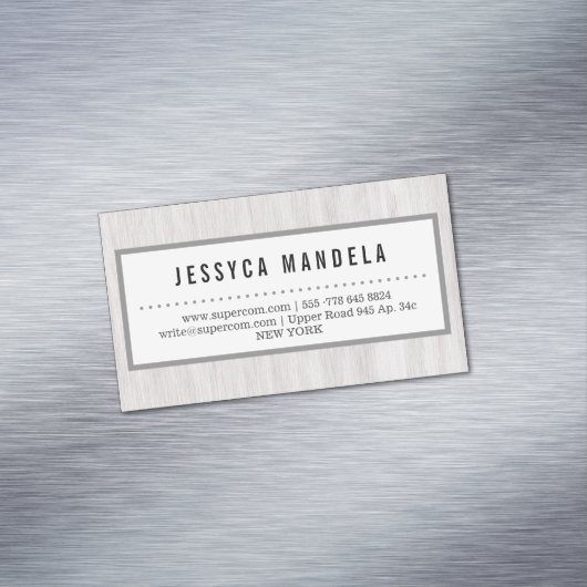 緑モダン付き木工 マグネット名刺 (インサイチュ)