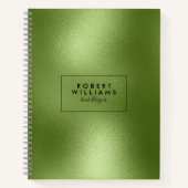 緑モダン光沢抽象芸術背景 ノートブック (正面)