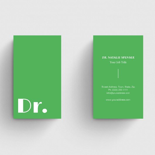 緑モダン医師看護 名刺