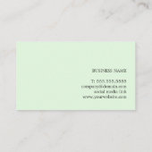 緑モダン印エレガント刷KraftPaperコンサルタント 名刺 (裏面)