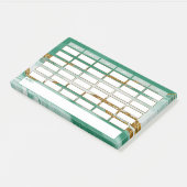 緑モダン大理石ウィークリースクール日程 ポストイット (アングル)