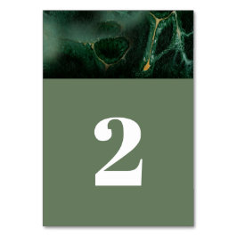 緑モダン大理石モノグラム結婚ズ テーブルナンバー