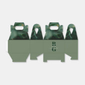 緑モダン大理石モノグラム結婚ズ フェイバーボックス (折り畳みなし)