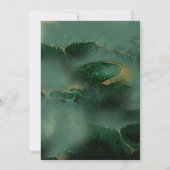 緑モダン大理石モノグラム結婚ズ 招待状 (裏面)