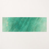 緑モダン大理石抽象芸術ヨガマットイニシャル ヨガマット (正面(横))