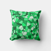 緑モダン幾何学的モザイク クッション (正面)