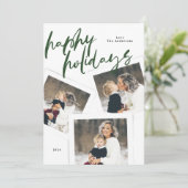 緑モダン数々の写真撮影ブラシhappy シーズンカード (スタンド正面)