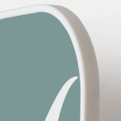 緑モダン文字モノグラム ピックルボールラケット (左詳細)