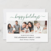 緑モダン書道台本3写真 シーズンカード (正面)