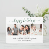 緑モダン書道台本3写真 シーズンカード (スタンド正面)