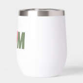 緑モダン最高のの母ピンクのハート母の日 (背面)