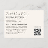 緑モダン植物学QRコー結婚ド エンクロージャーカード (裏面)