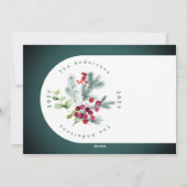 緑モダン植物性おもしろいグラデグラデーションーション最も幸せ シーズンカード (裏面)