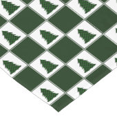 緑モダン水牛プレイドクリスマスツリーパターン ショートテーブルランナー (コーナー)