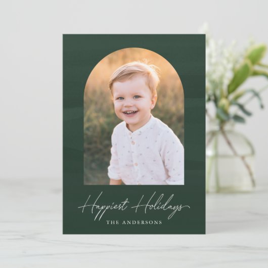 緑モダン水色のアーチ写真 シーズンカード (スタンド正面)