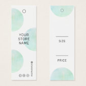 緑モダン水色ソーシャルメディア価格ラベル (正面&裏面)