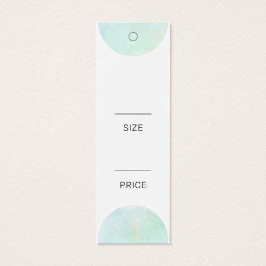 緑モダン水色ソーシャルメディア価格ラベル (裏面)