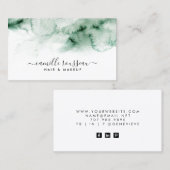 緑モダン水色 名刺 (正面/裏面)