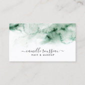 緑モダン水色 名刺 (正面)