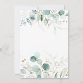 緑モダン洗礼招待状 招待状 (裏面)