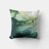 緑モダン流体抽象芸術 クッション (正面)