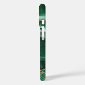 緑モダン瑪瑙金ゴールドグリッタースクリプトモノグラム Case-Mate iPhoneケース (裏面 / 左)