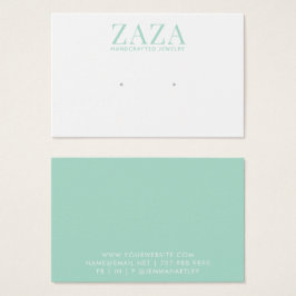 緑モダン白イヤリングジュエリー表示カード