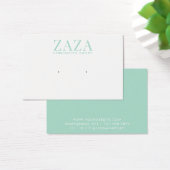 緑モダン白イヤリングジュエリー表示カード (デスク)