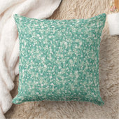 緑モダン白グリッター クッション (ブランケット)
