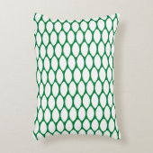 緑モダン白パタン枕 アクセントクッション (正面(垂直))