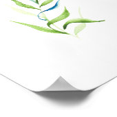 緑モダン白プリント ポスター (角)