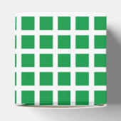 緑モダン白格子方格子パターン フェイバーボックス (上部)