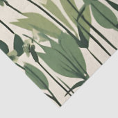 緑モダン白草野草 薄葉紙 (詳細)