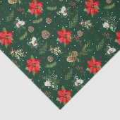 緑モダン素朴植物性フローラクリスマス 薄葉紙 (詳細)
