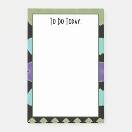 緑モダン紫とティール（緑がかった色） ポストイット