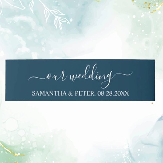 緑モダン結婚リラックスの 招待状ベリーバンド