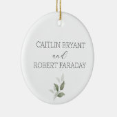 緑モダン結婚色 セラミックオーナメント (右)