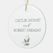 緑モダン結婚色 セラミックオーナメント (左)