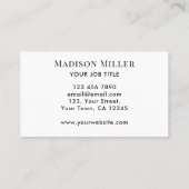 緑モダン色のロゴ 名刺 (裏面)